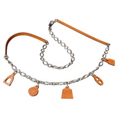 Hermès Silver Olga Charm 2way Necklace 212573 Belt