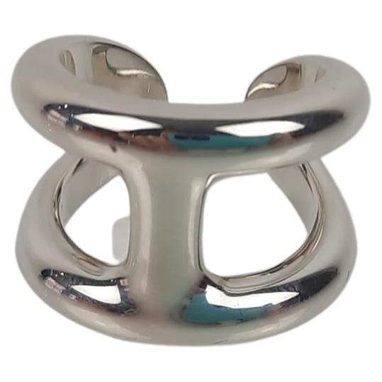 Hermes Silver Osmose Ring, Large Model For Sale at 1stDibs
