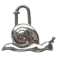 Hermès Padlock Charm Snail 1995 Year of the Road Palladium