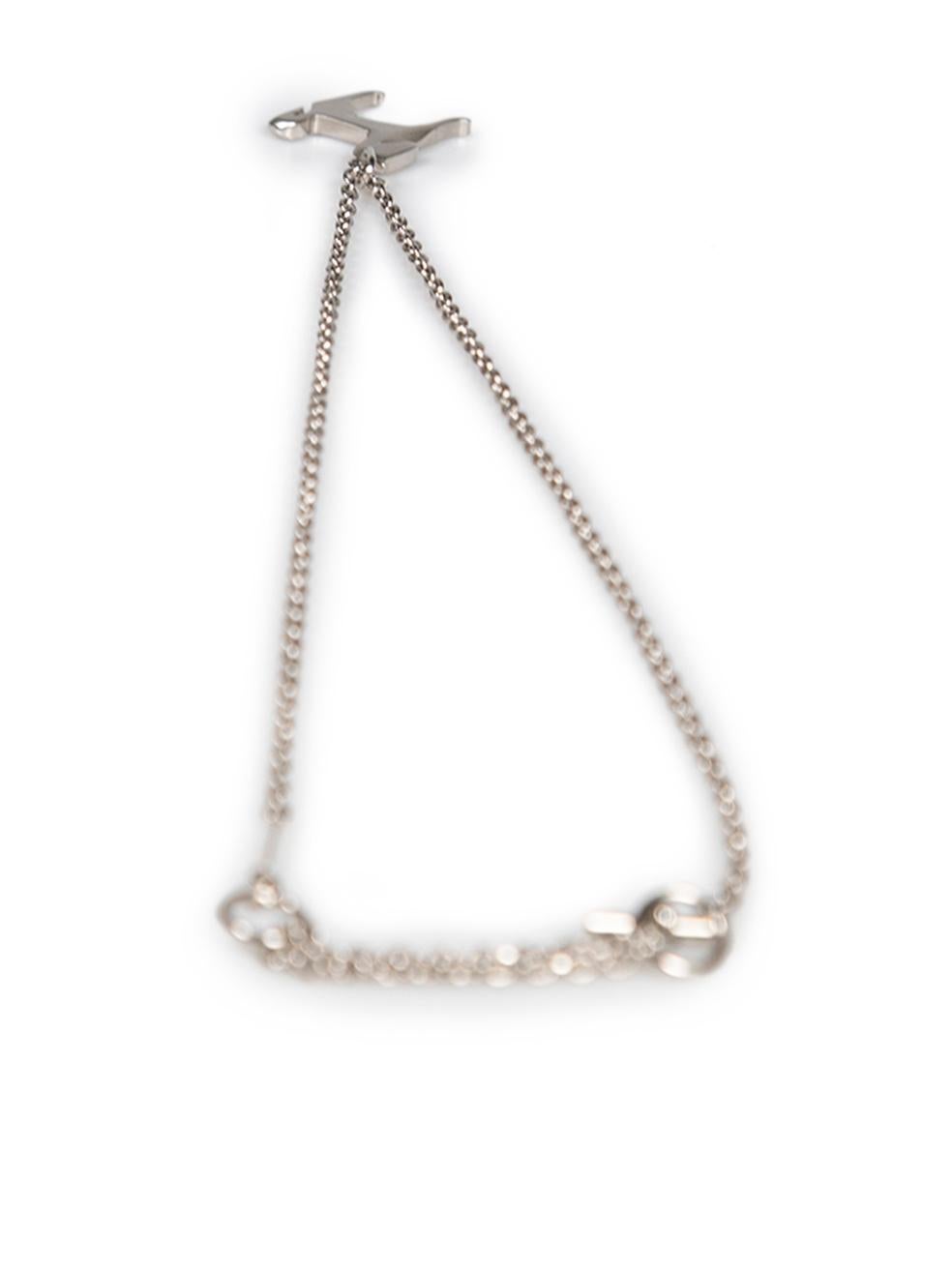 Hermès Silber Panache Pferd Halskette Damen im Angebot