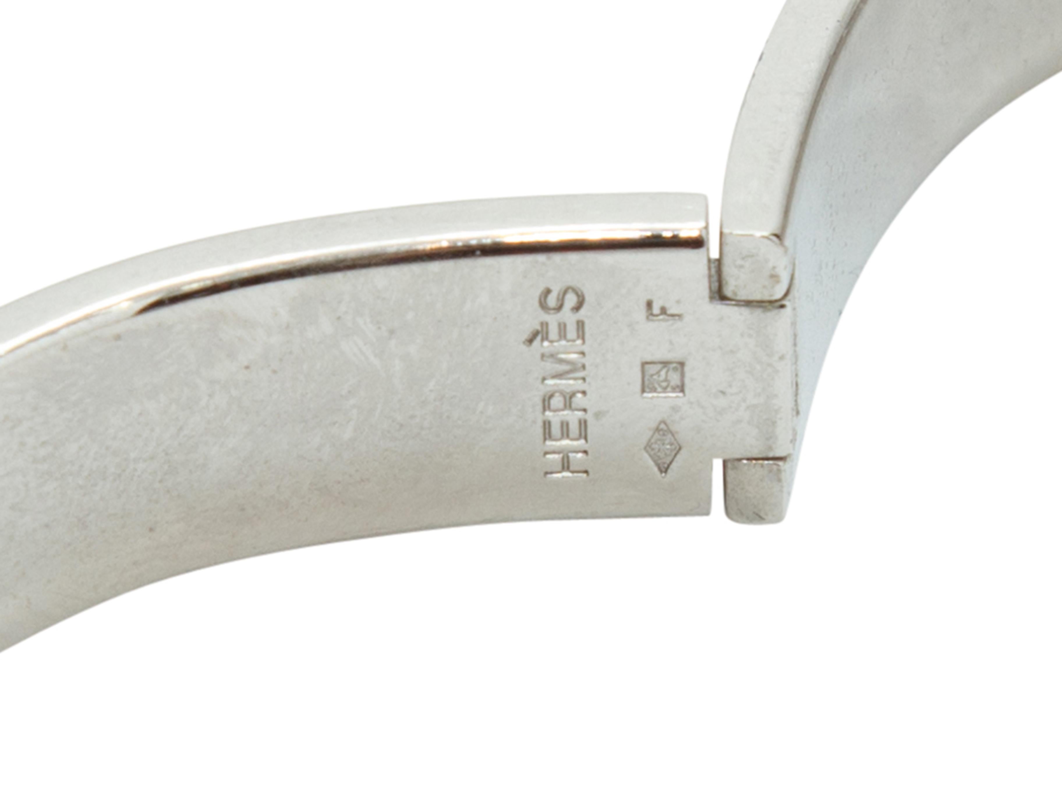 Women's Hermes Silver & Pink Clic Clac Bracelet