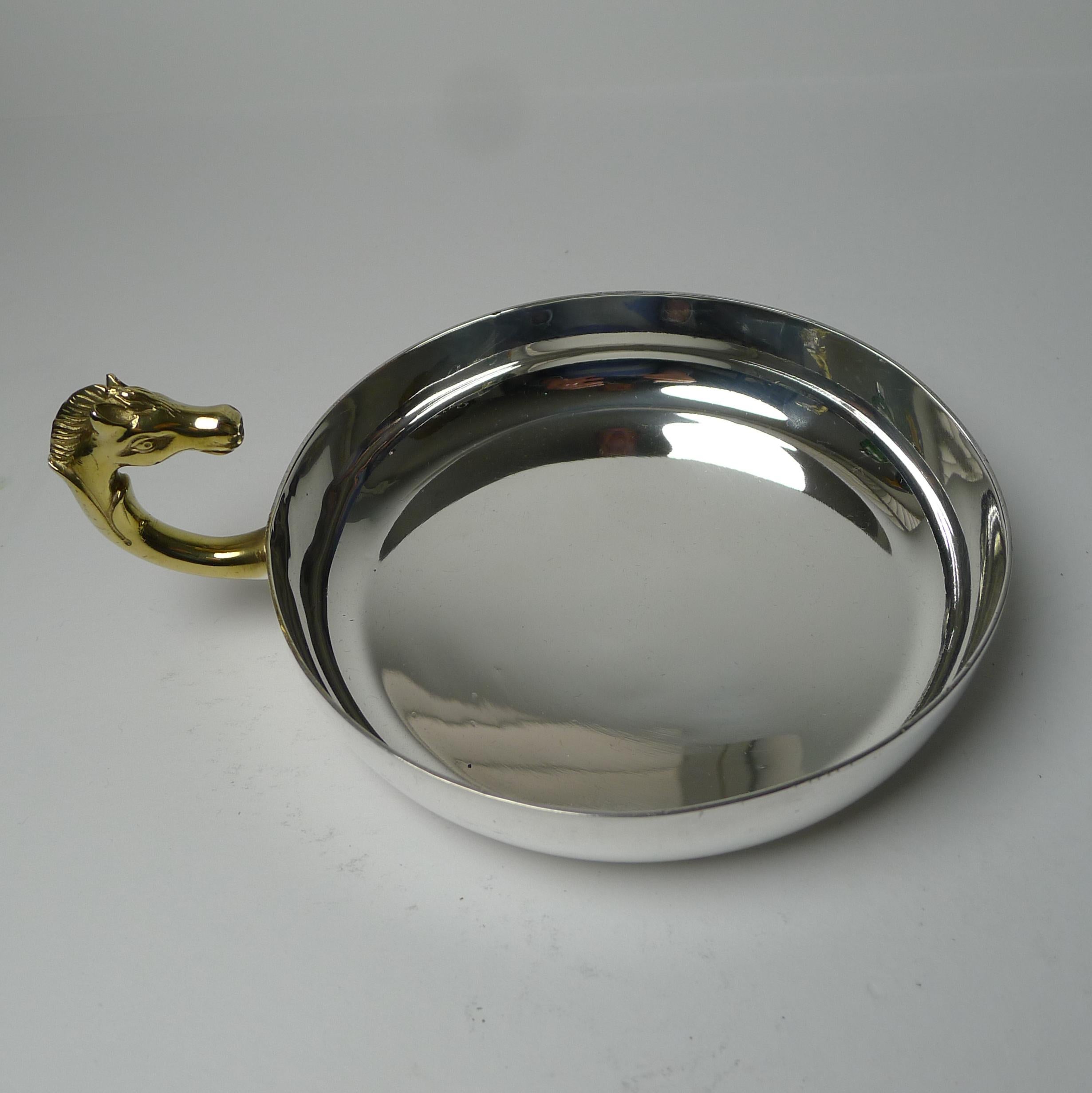 Hermes Silver Plate and Gold Plate Horse Vide Poche, C.1960 In Good Condition In Bath, GB