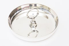 Hermès Vintage Silver Plate Double Bridle Post Tray, Bowl And Barware France