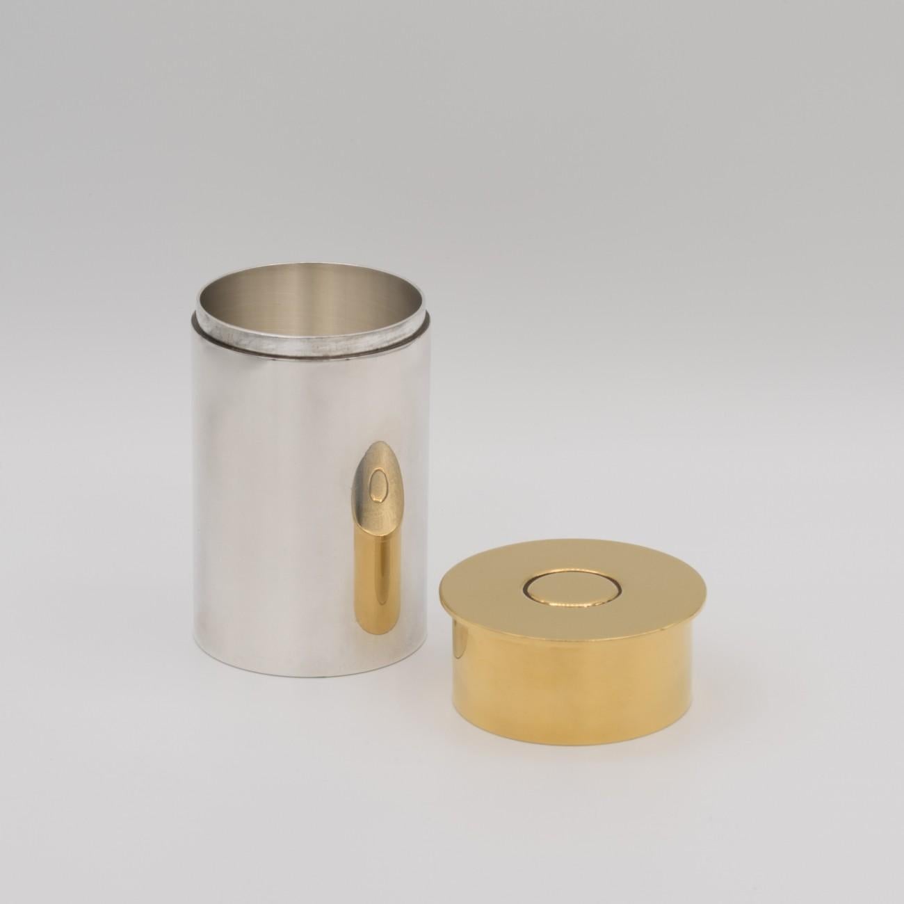 Hermès Silver Plated and Gilt Shotgun Shell Pot, circa 1970 In Good Condition In London, GB