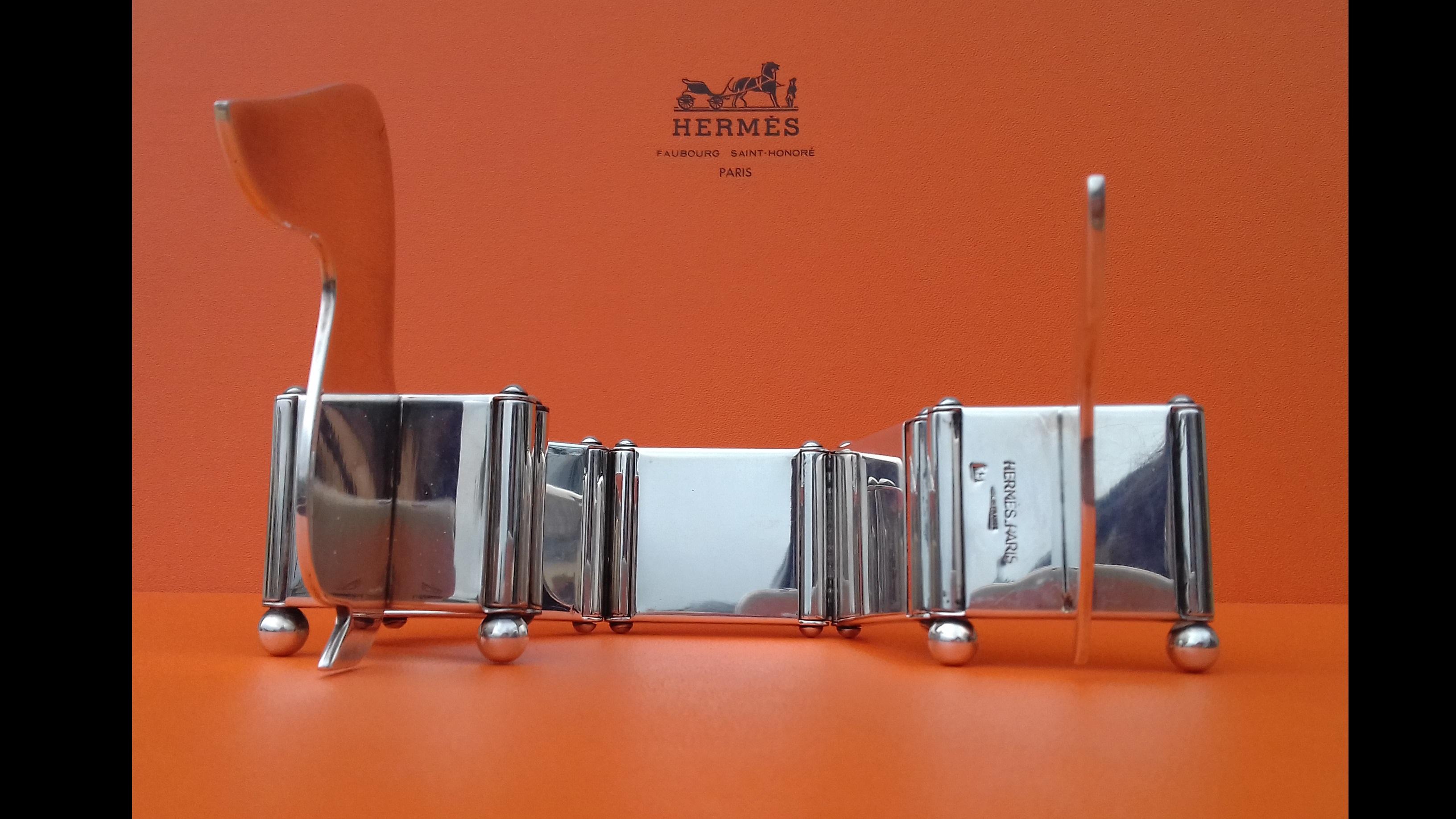 Hermès Silver Plated Dachshund Shaped Photos Frame Holder Vintage RARE 10