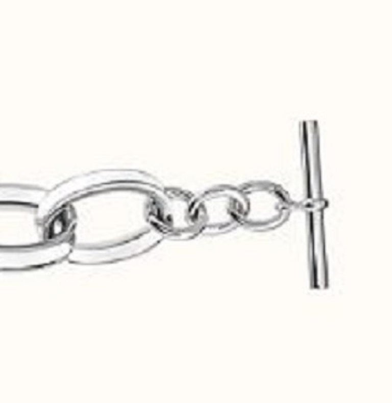 Hermes Silver Reponse Bracelet, Large Model For Sale at 1stDibs