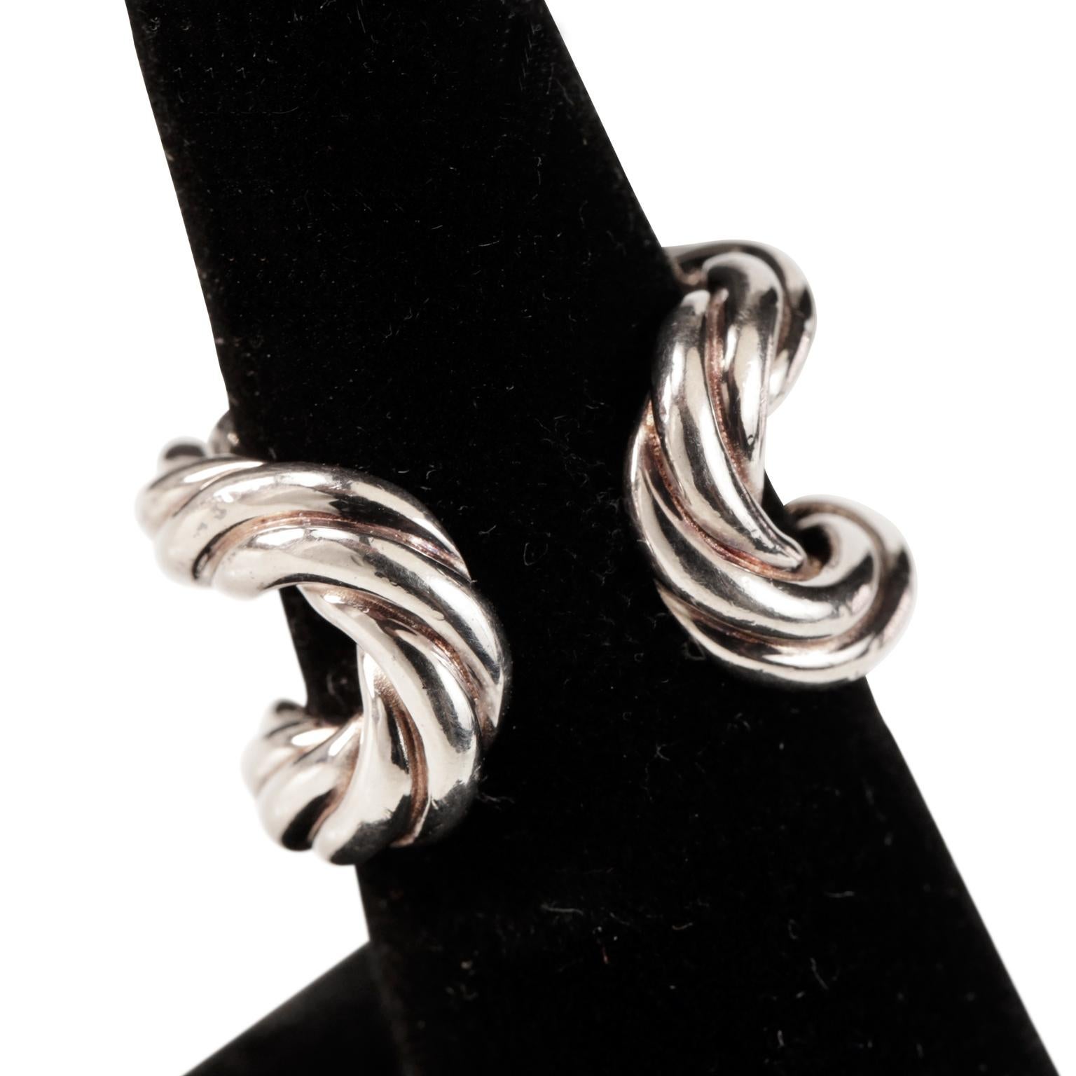 Hermès Silver Rope H Ring size 6.25 3