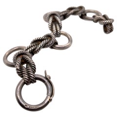Hermès Bracelet marin à nœud de marin en argent