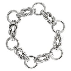 Hermes Silver Sailor Knot Bracelet