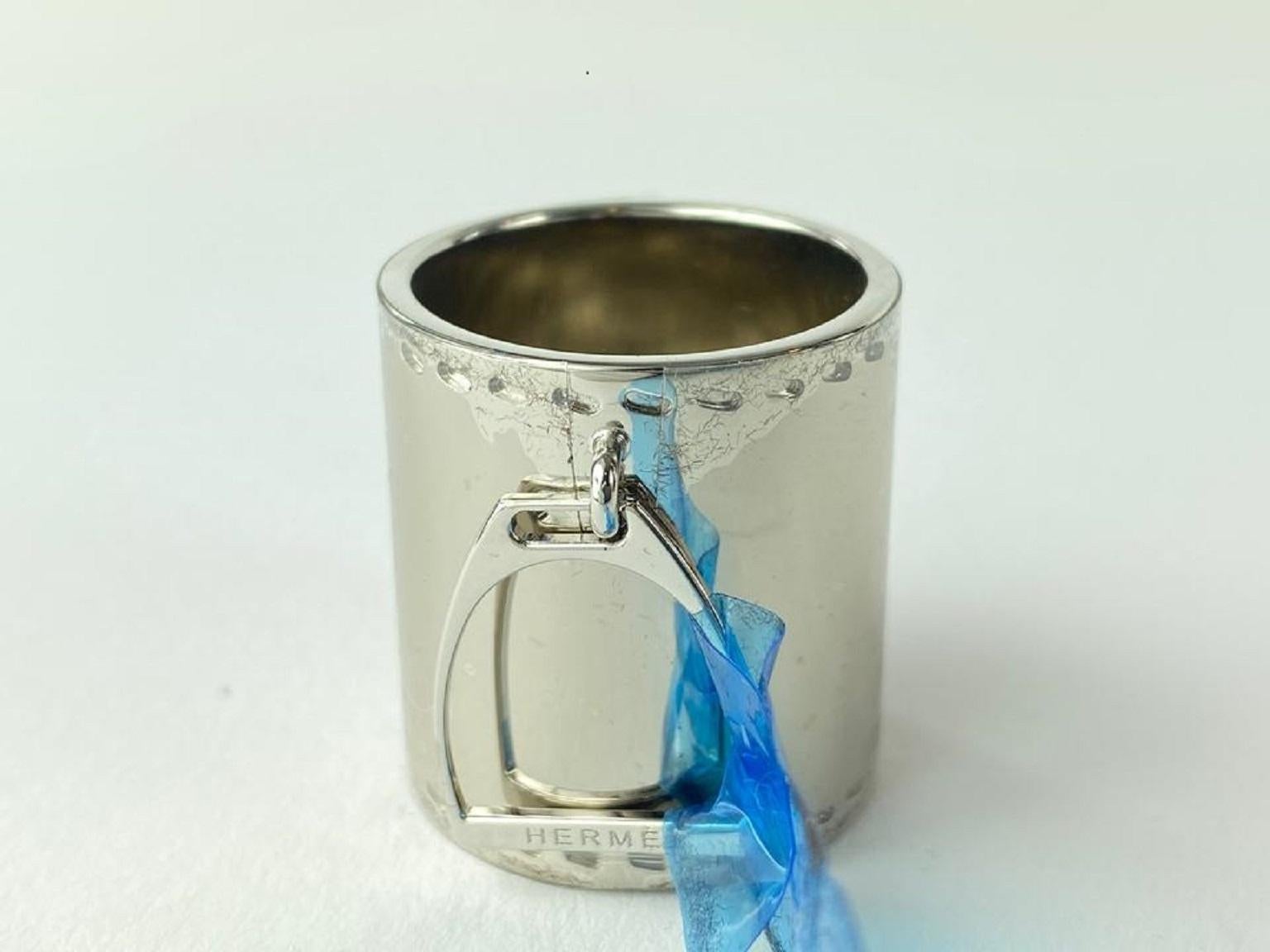 hermes silver scarf ring