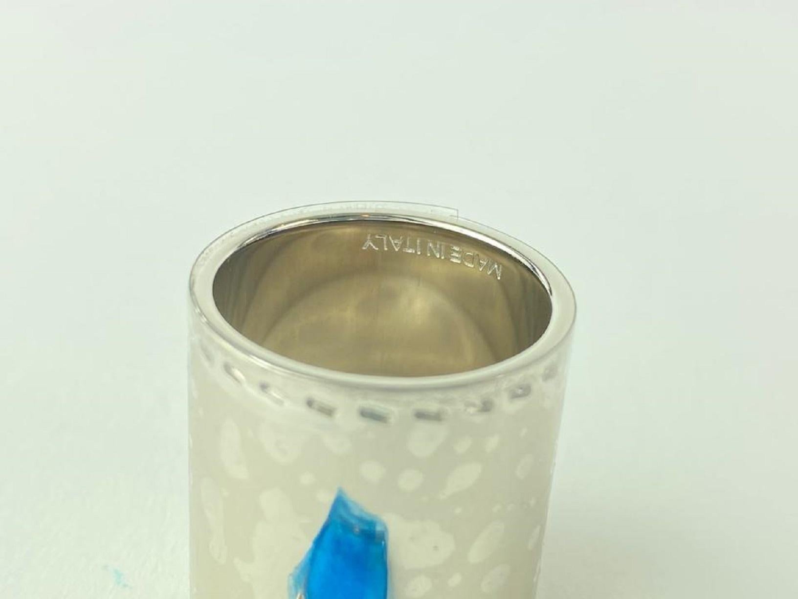 Women's Hermès Silver Stirrup Motif Horsebit Scarf Ring Stole Shawl 42HERL1125 For Sale
