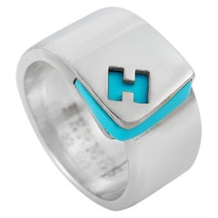 Hermès Silver Turquoise Ring