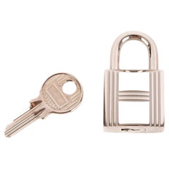 Hermès Silvery Padlock with Two Keys