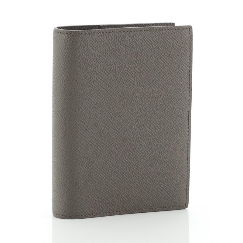 Gray Hermes Simple Agenda Cover Leather PM