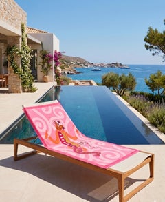 Hermes Singe Fonds Terry Beach Towel