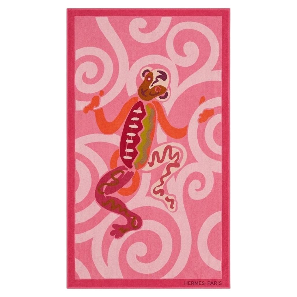 Hermes Singe Fonds Terry Beach Towel For Sale