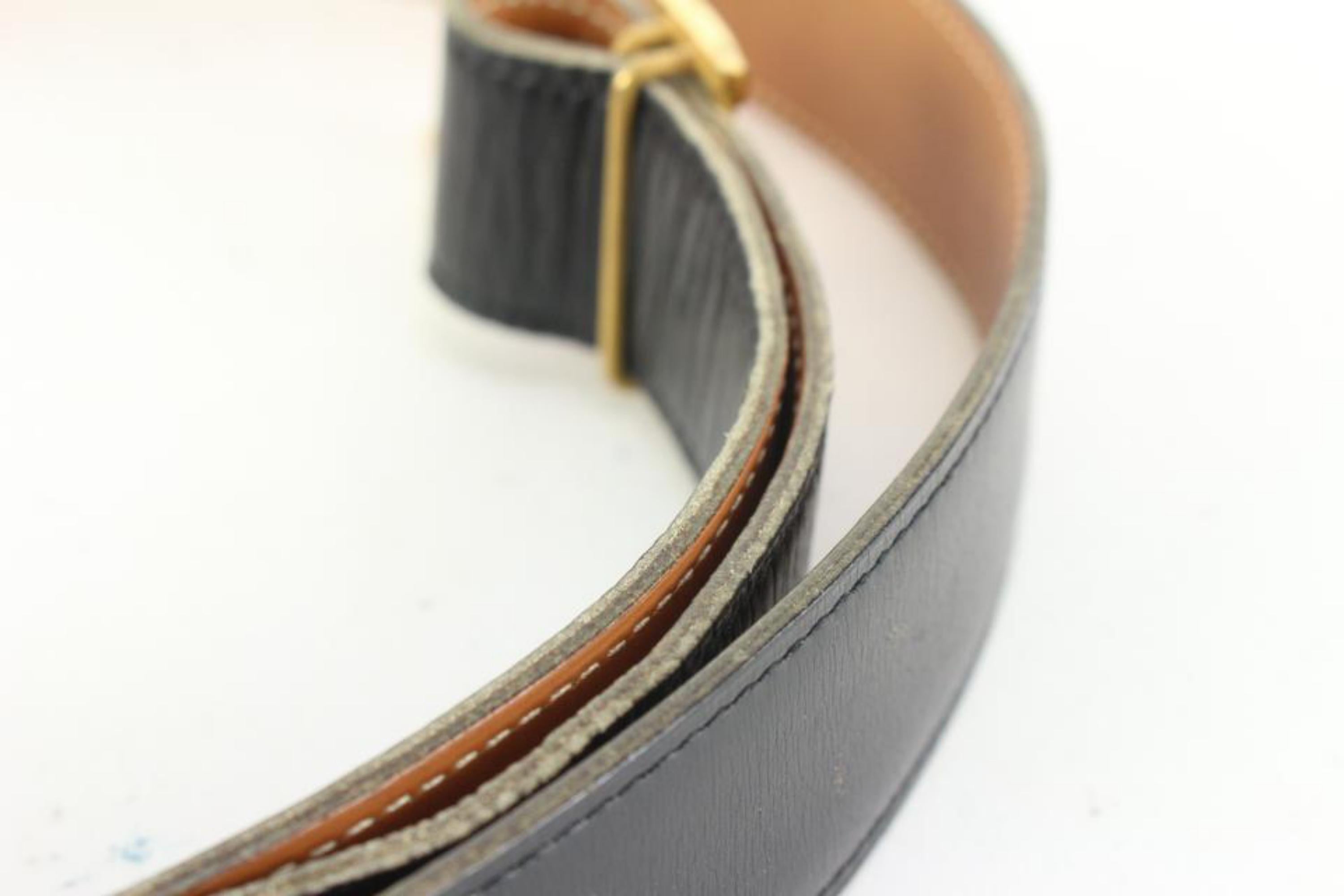 Hermès Size 100 Black x Brown x Gold 32mm Reversible H Logo Belt Kit 85he52s 2