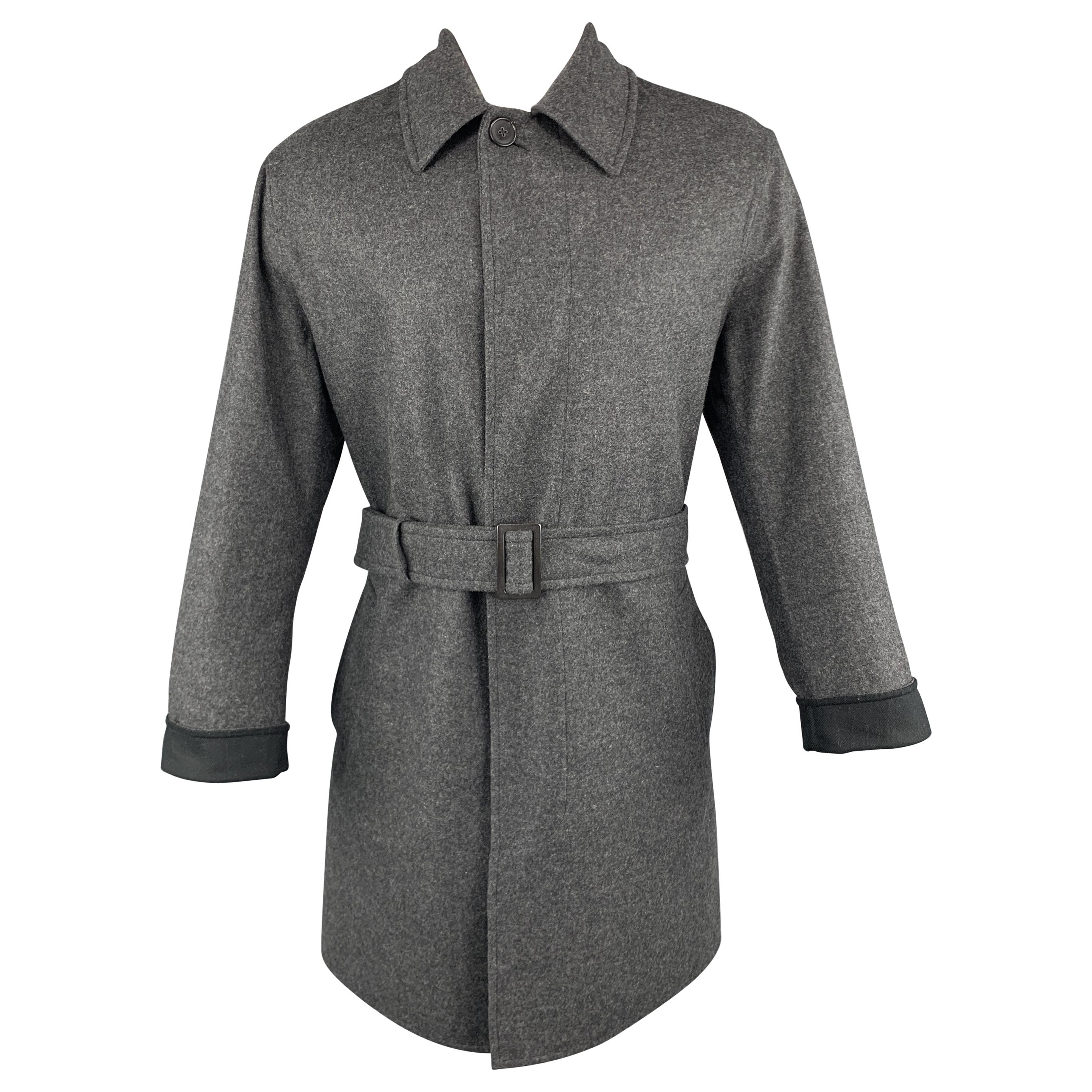 Hermès // Dark Grey Wool Leather Lined Coat – VSP Consignment