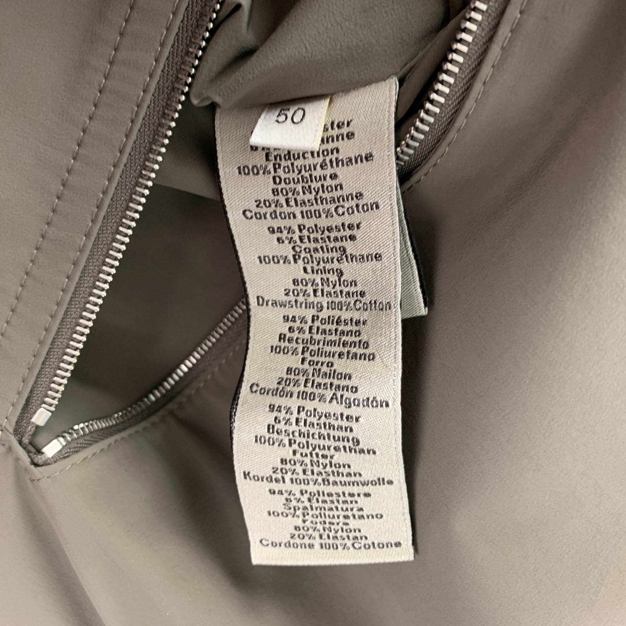HERMES Size 40 Charcoal Reflective Tech 2H Hooded Jacket In Good Condition In San Francisco, CA