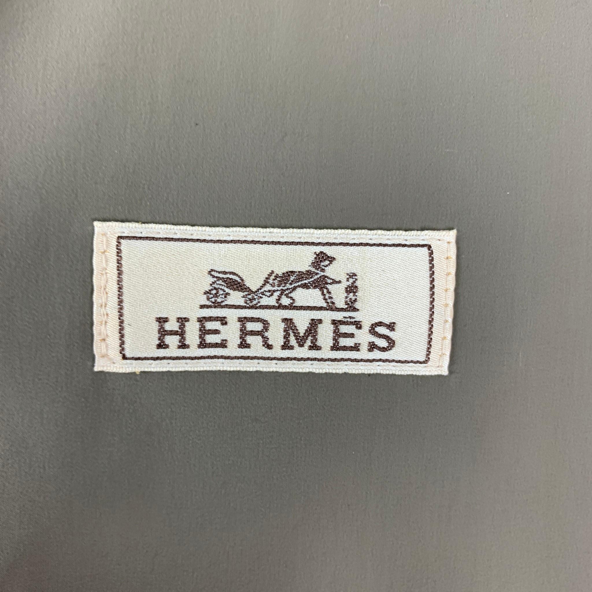Men's HERMES Size 40 Charcoal Reflective Tech 2H Hooded Jacket