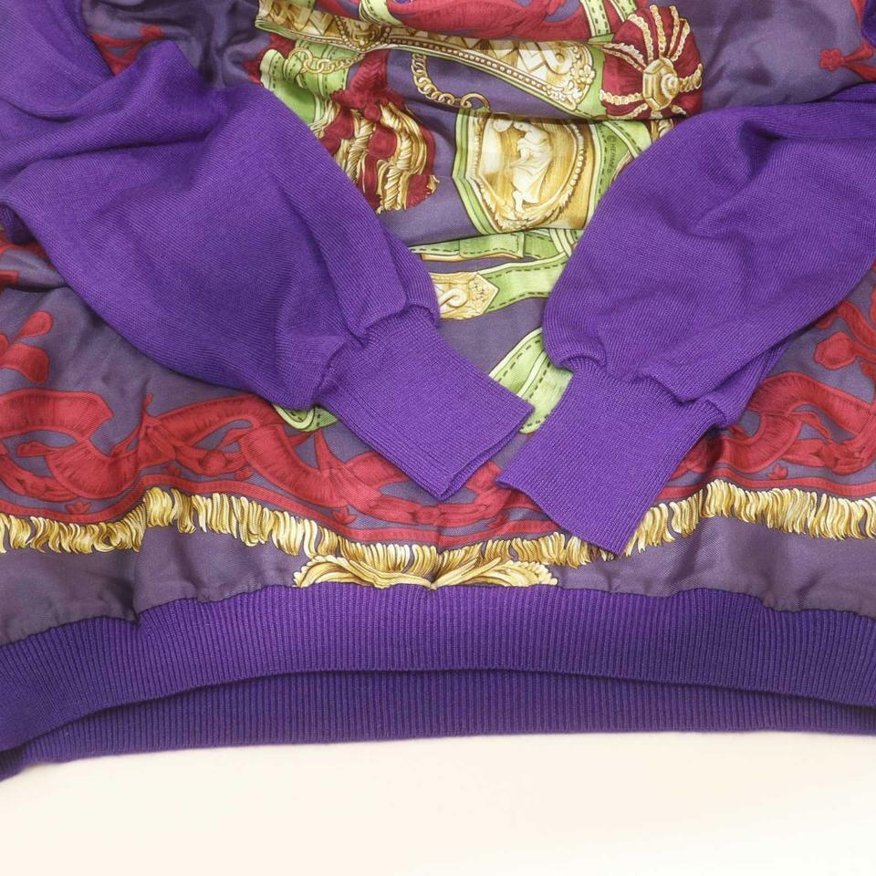 Hermès Size 40 Purple Cashmere x  Silk Sweater Blouse 862212 For Sale 3