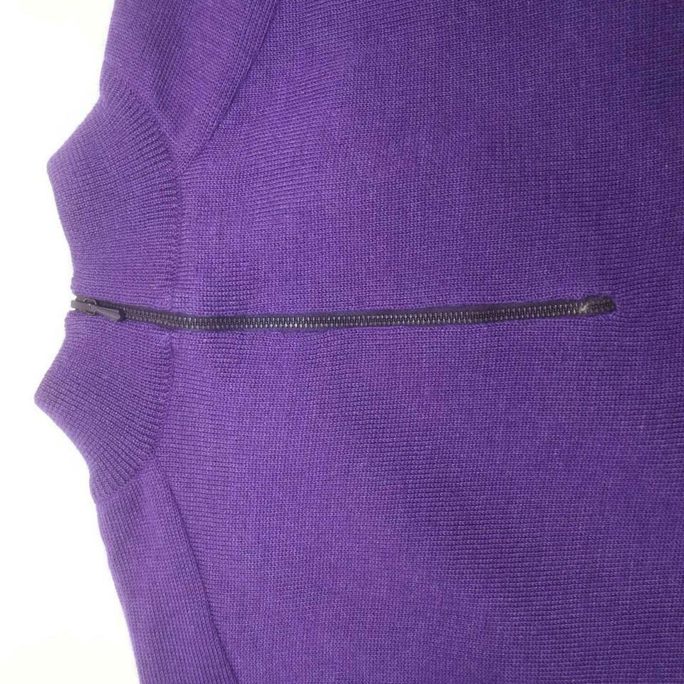 Hermès Size 40 Purple Cashmere x  Silk Sweater Blouse 862212 In Good Condition For Sale In Dix hills, NY