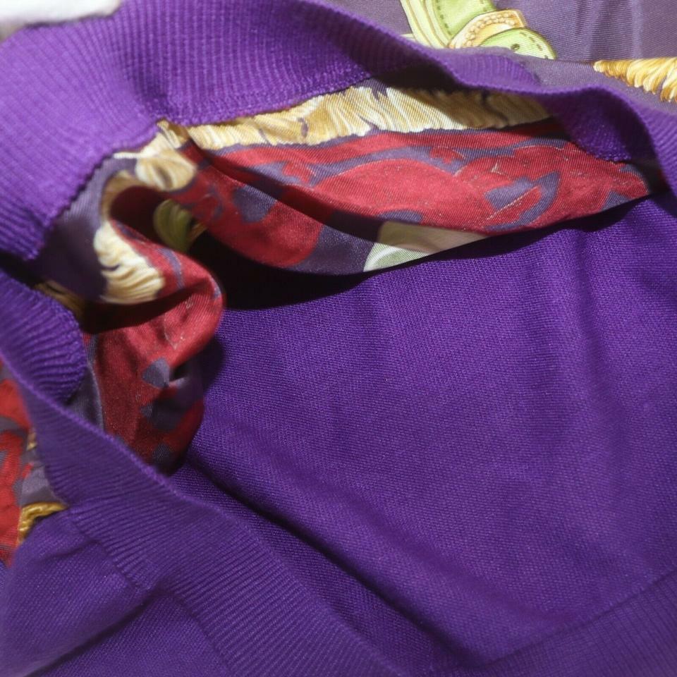 Hermès Size 40 Purple Cashmere x  Silk Sweater Blouse 862212 For Sale 1