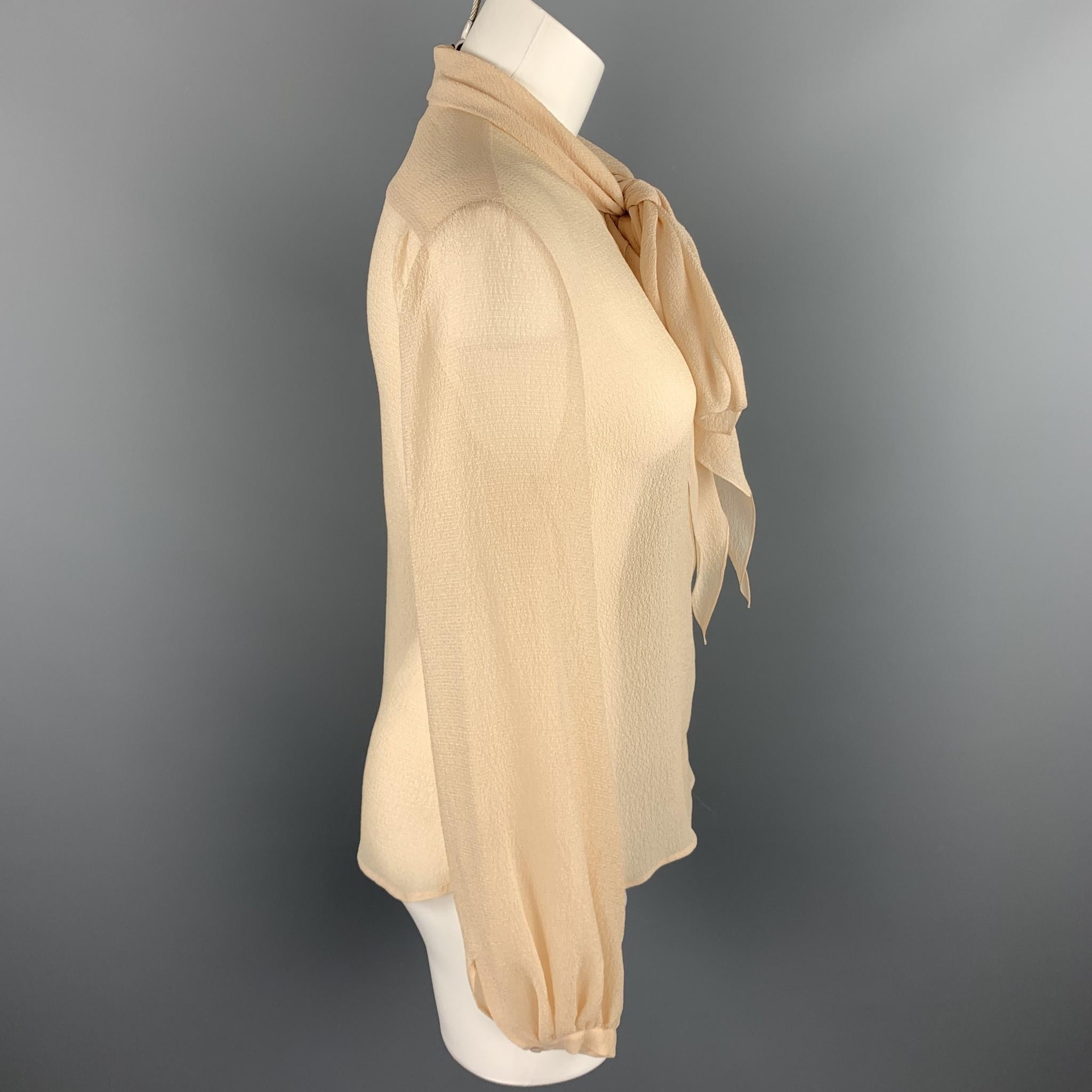 silk beige blouse