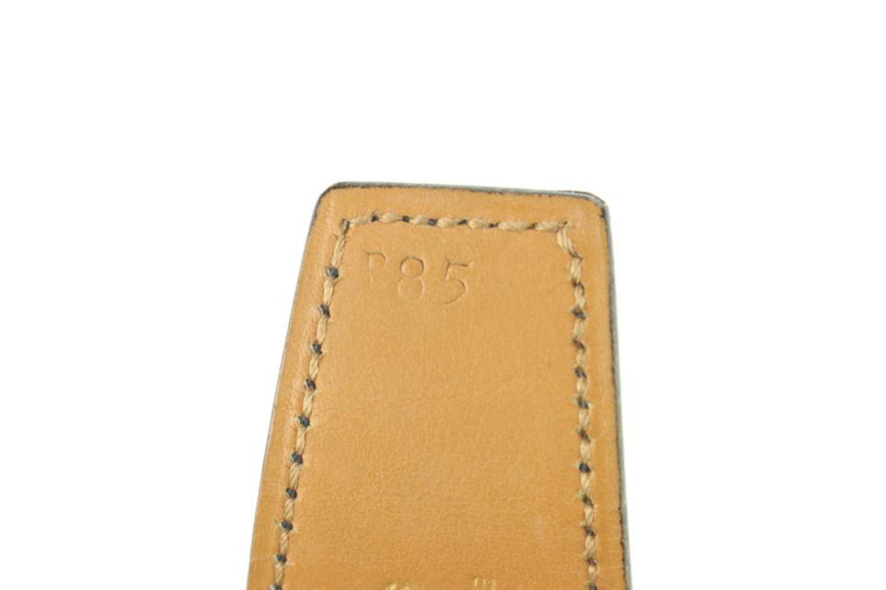 Hermès Size 85 Black x Brown x Gold 32mm Reversible H Logo Belt Kit 84h52s 4