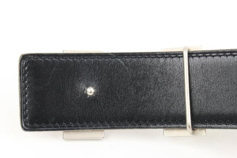 Hermès Size 85 Brown x Black x Silver 32mm Reversible H Logo  display picture 3