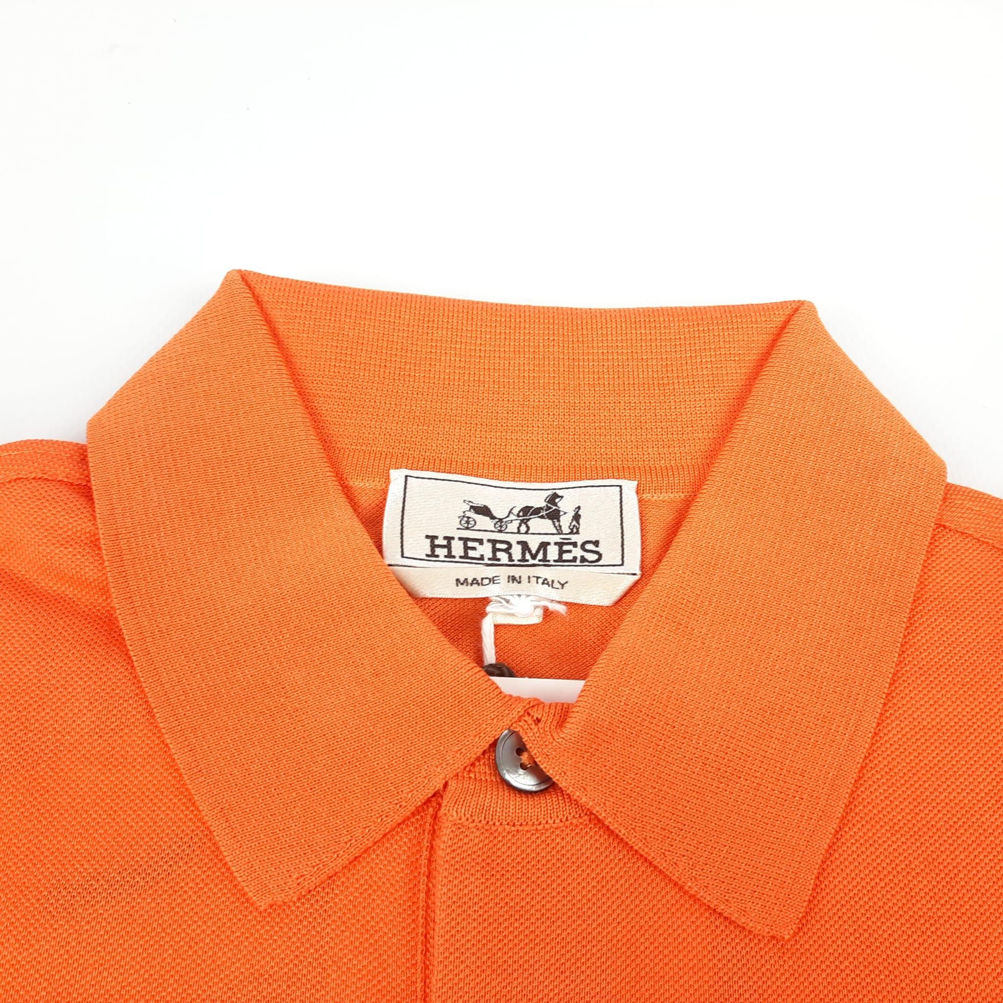 hermes polo shirt orange