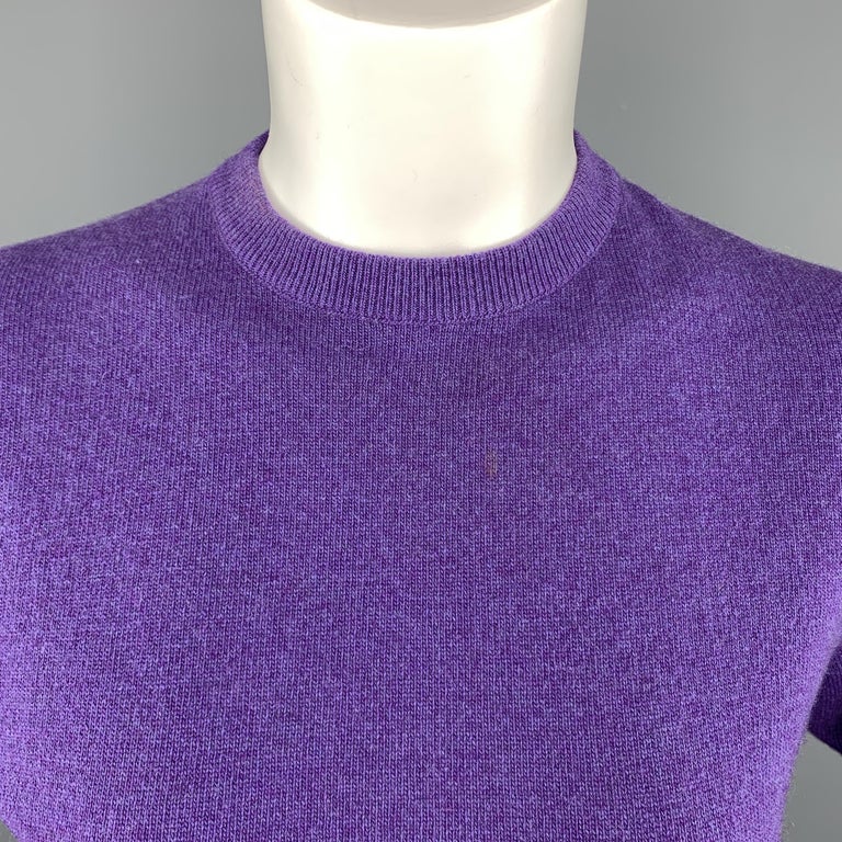 HERMES Size M Purple Cashmere / Viscose Pullover Sweater at 1stDibs