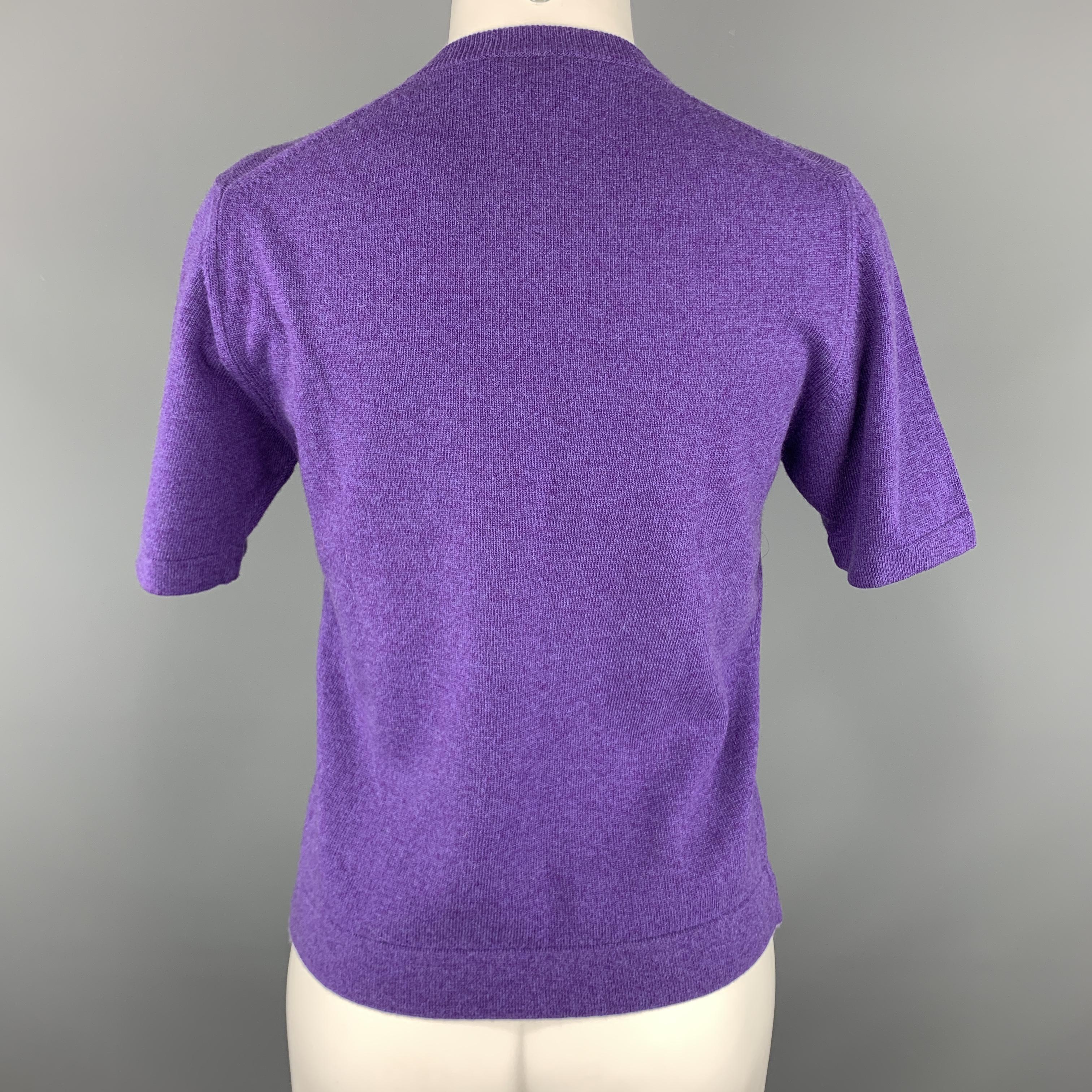 Women's HERMES Size M Purple Cashmere / Viscose Pullover Sweater