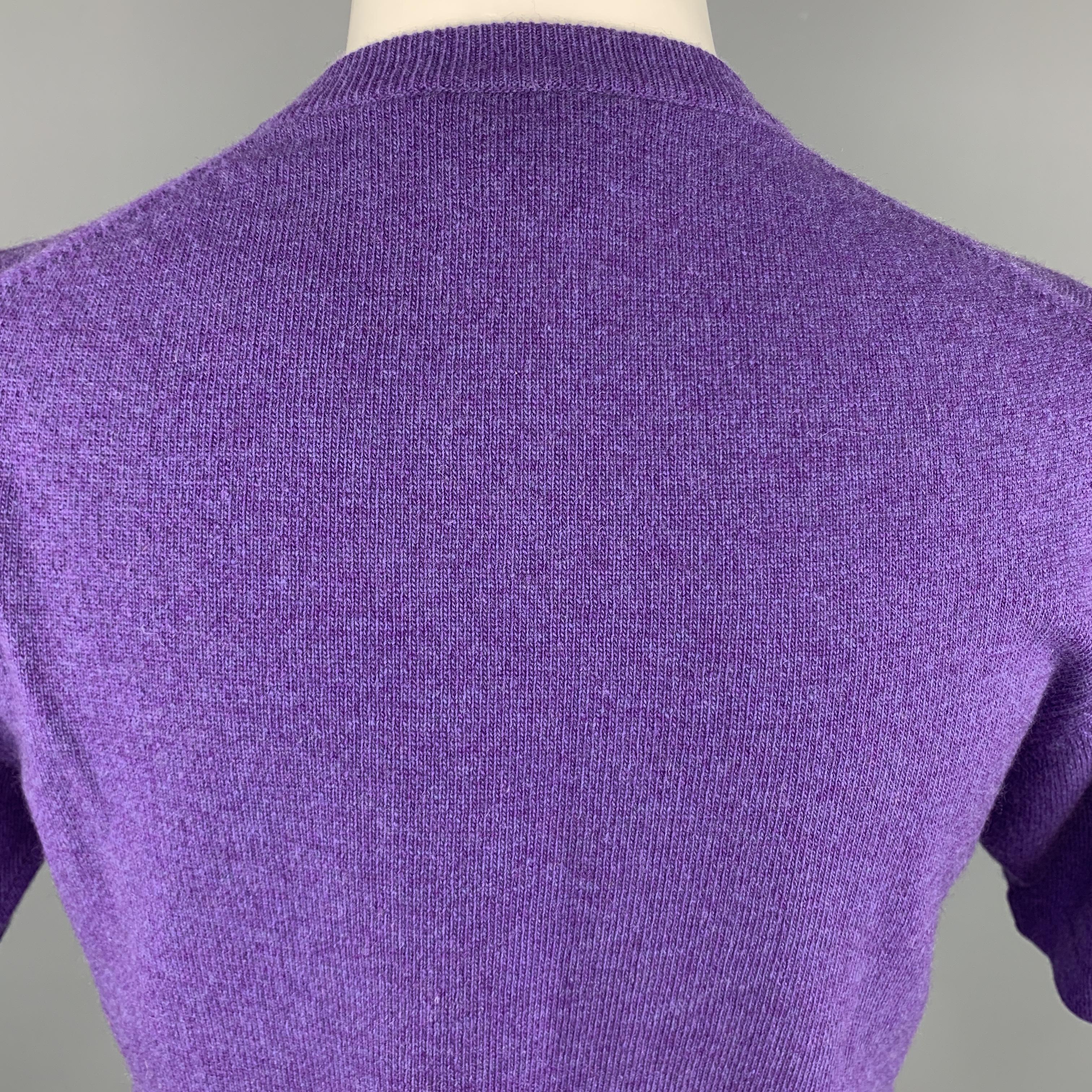 HERMES Size M Purple Cashmere / Viscose Pullover Sweater 1