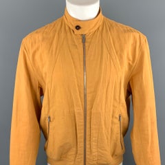 HERMES Size M Tan Linen Zip Up Jacket