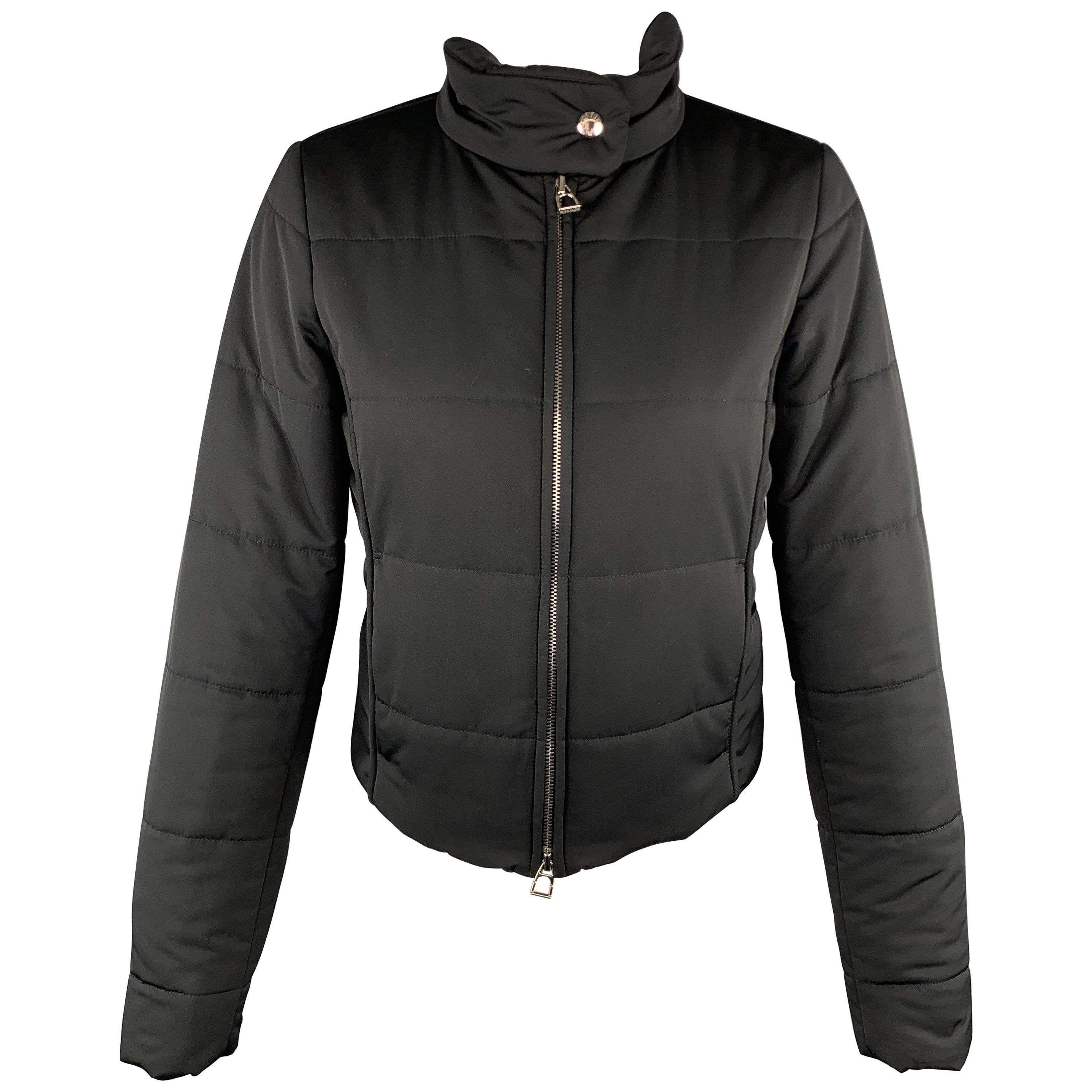 HERMES Size XS Black Nylon Jockey Technical Padded Jacket