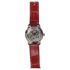 Reloj Hermes Esqueleto Oro Blanco 18K, Años 2000