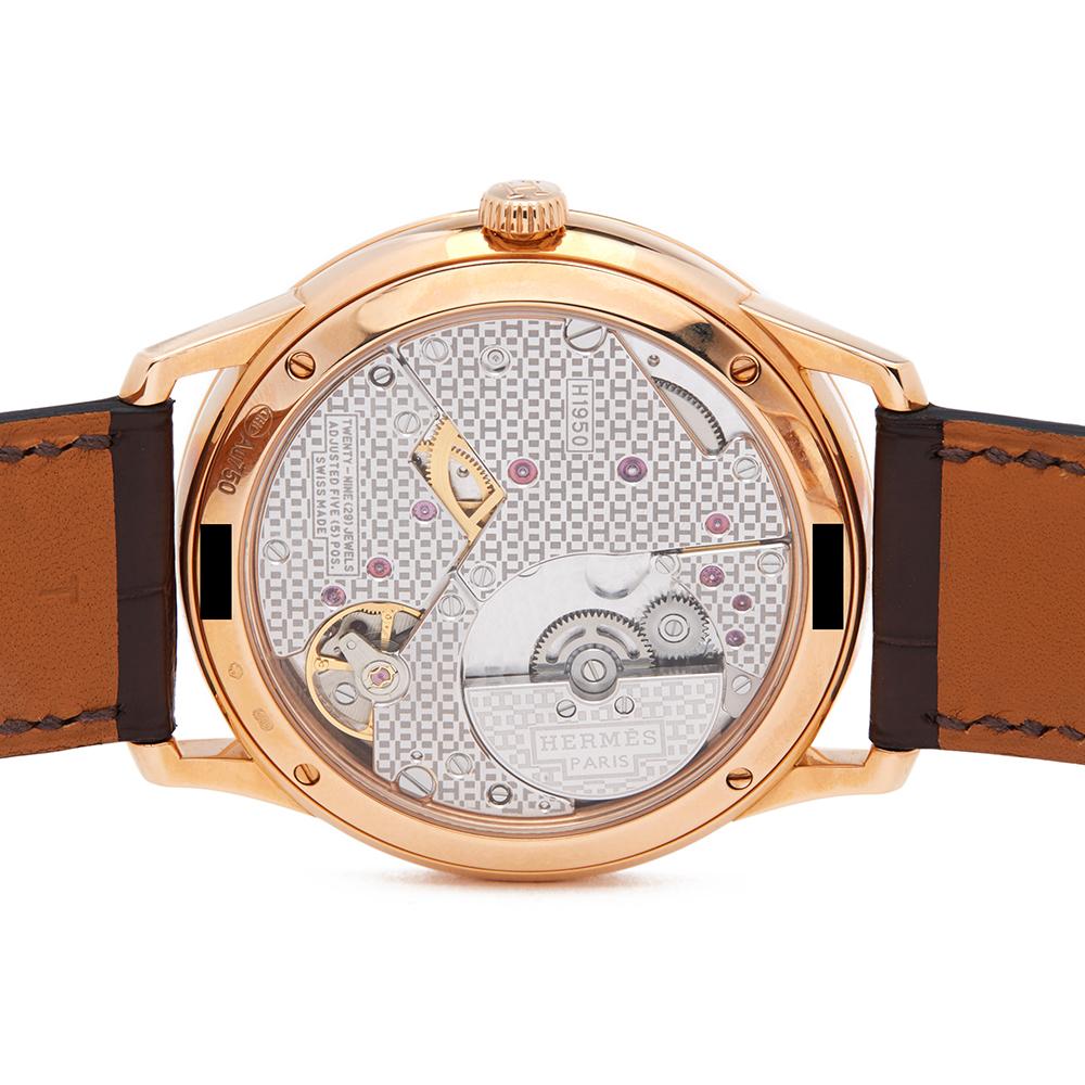 Hermes Slim D'Hermes 18k Rose Gold W041762WW00 Wristwatch 1