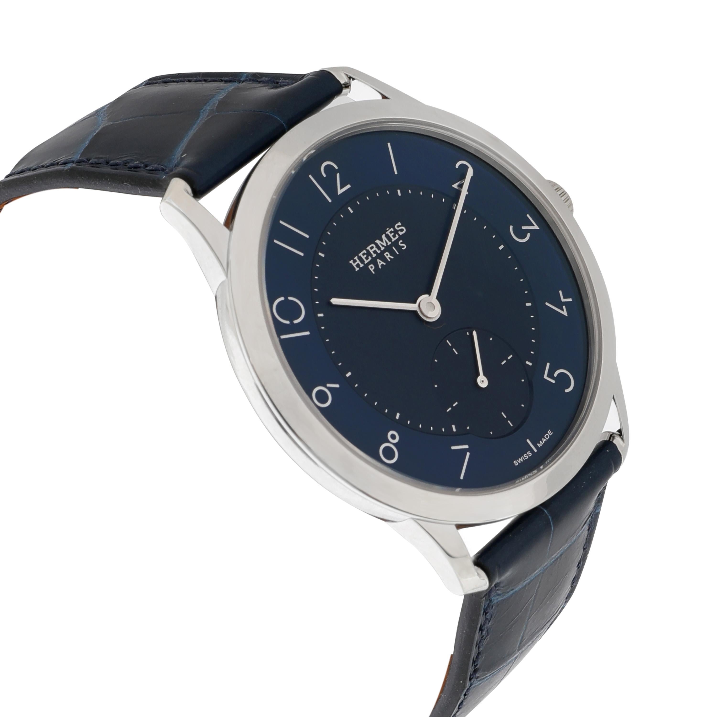 Hermès Slim d'Hermes CA2.810C Montre unisexe en  Acier inoxydable (Set of 2) Excellent état à New York, NY