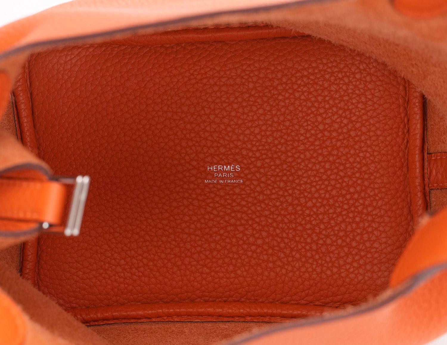 Hermès SM Orange Picotin Lock Handbag 3