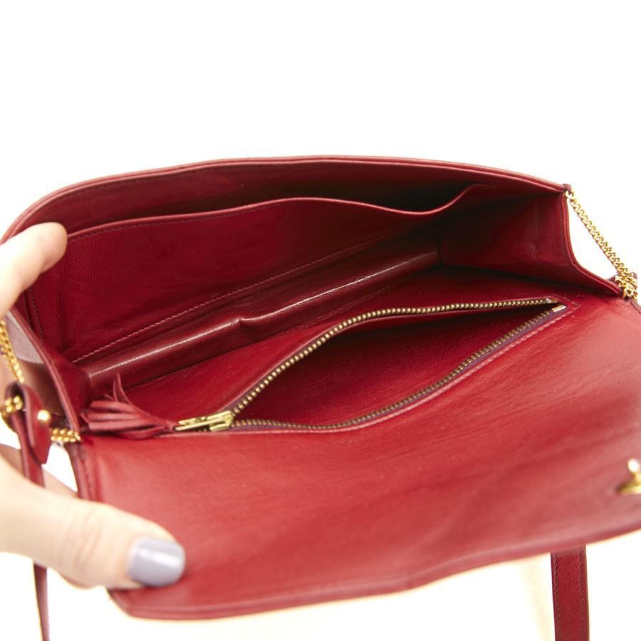Hermes Kleine Tasche oder Clutch aus rotem Leder 2