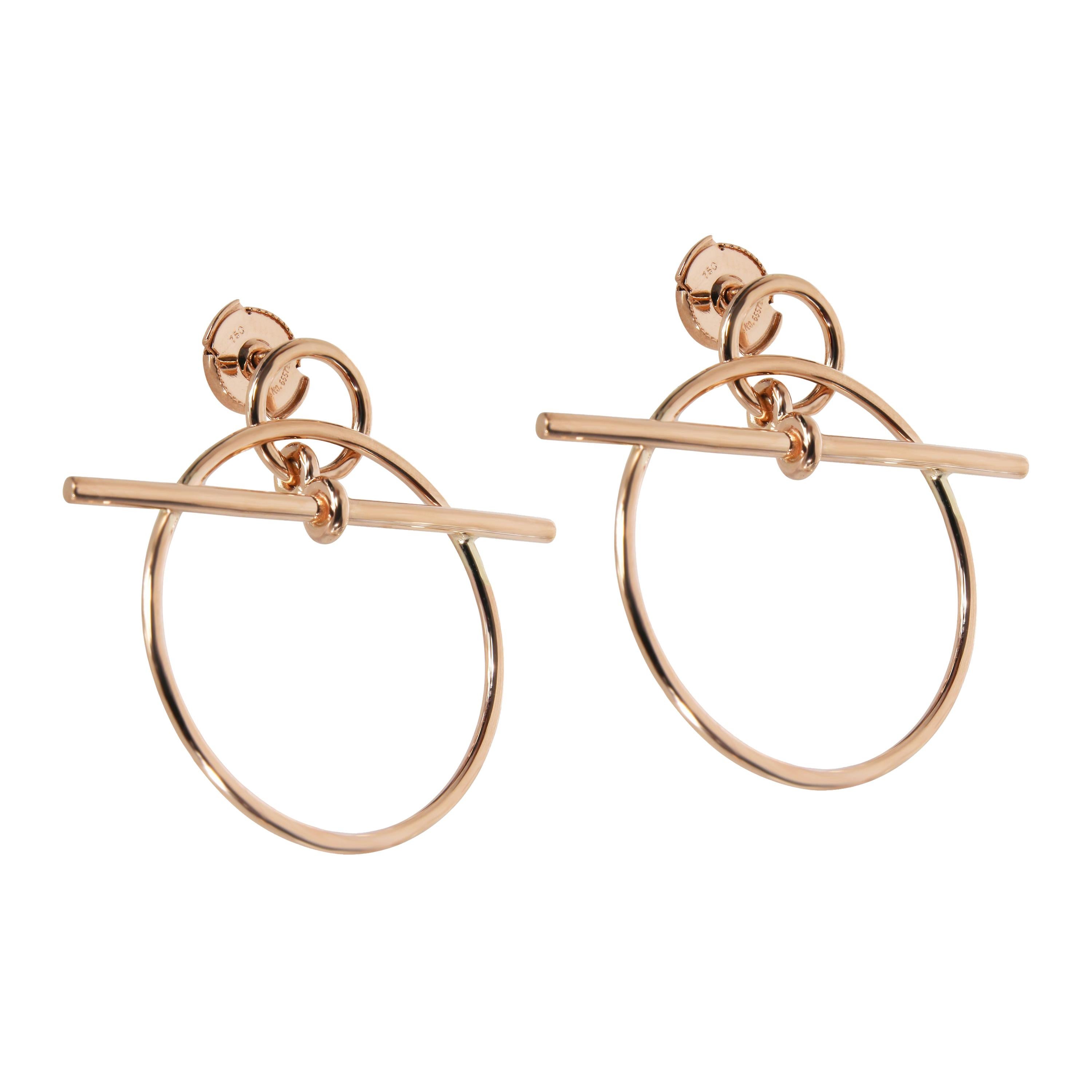 Hermès Small Model Loop Earring in 18k Rose Gold