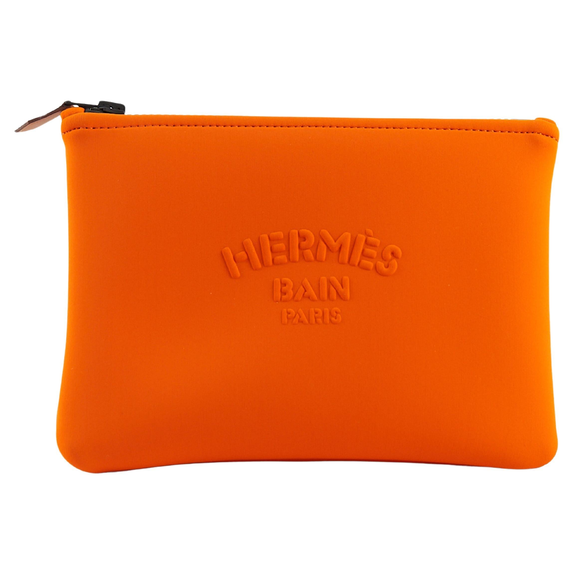 HERMÈS SMALL NEOBAIN CASE Orange For Sale
