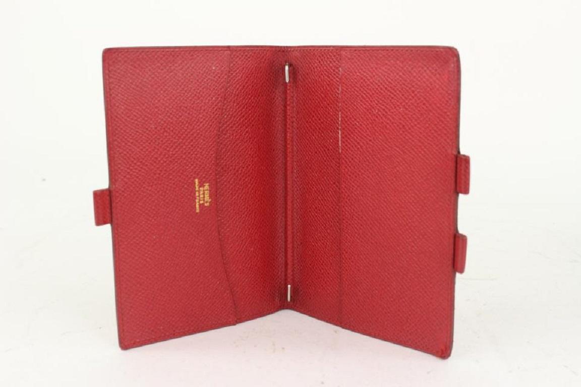 Women's Hermès Small Red Epsom Leather Agenda 1020h36 For Sale