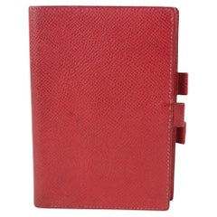 Hermès Small Red Epsom Leather Agenda 1020h36