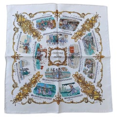 Hermès Silk Scarf Gavroche Chansons de France Ledoux in Box