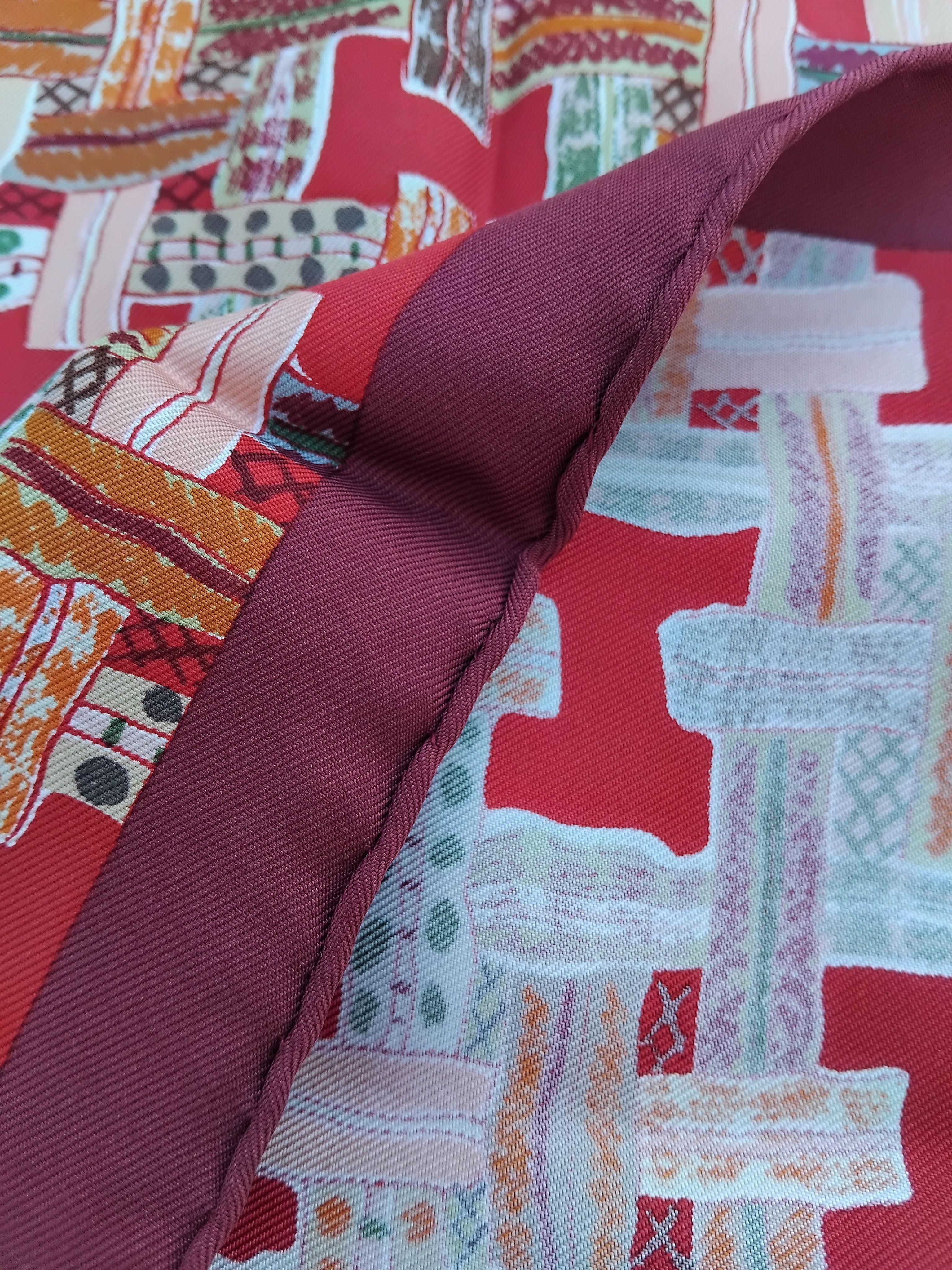 Hermès Small Silk Scarf Bolduc au Carre Rubans by C. Hartmann Gavroche 42 cm 3