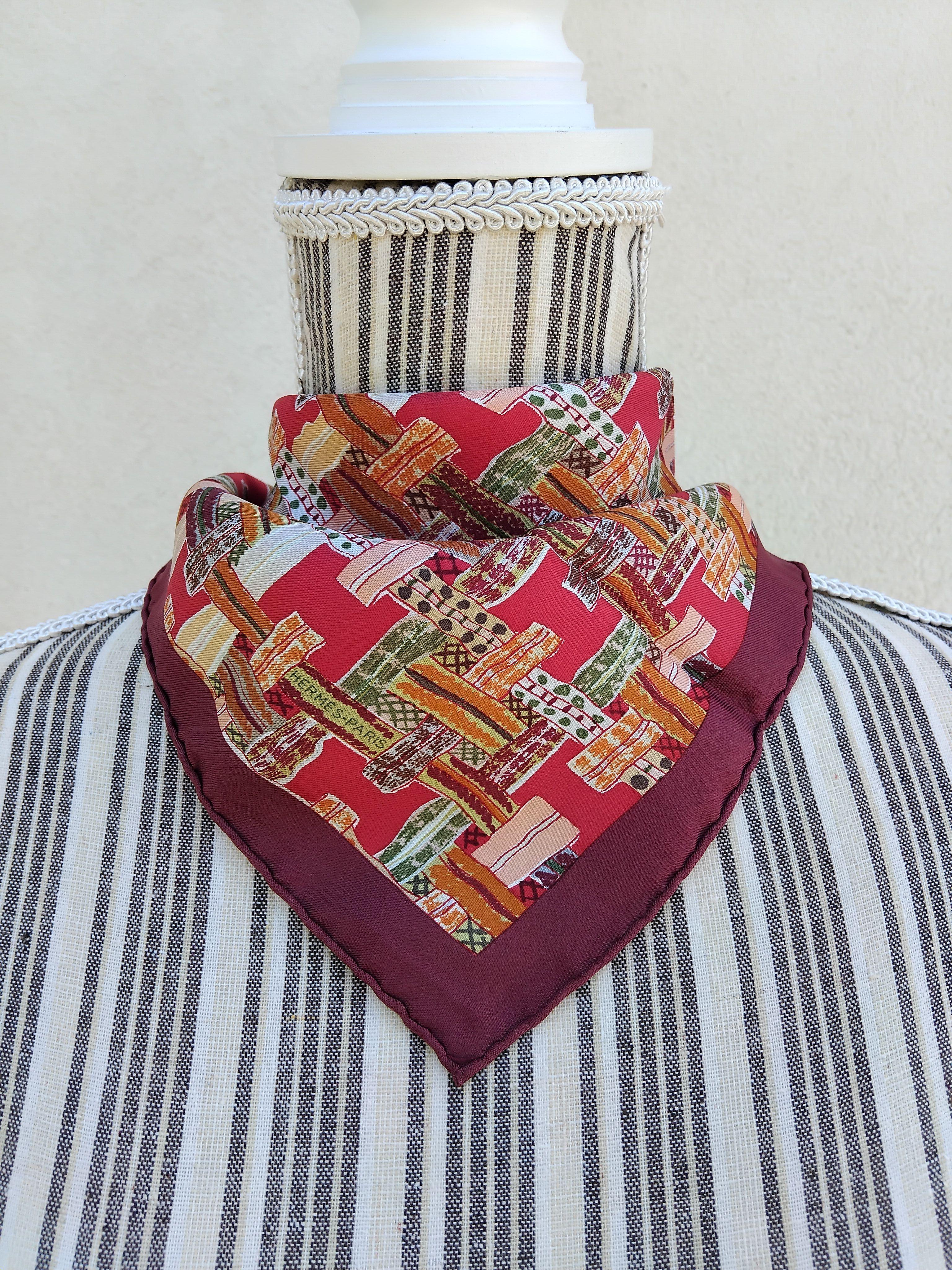 Hermès Small Silk Scarf Bolduc au Carre Rubans by C. Hartmann Gavroche 42 cm 4