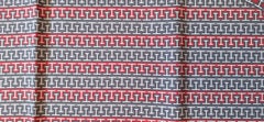 Hermès Small Silk Scarf Pocket Square Gavroche Zip Red Grey 42 cm
