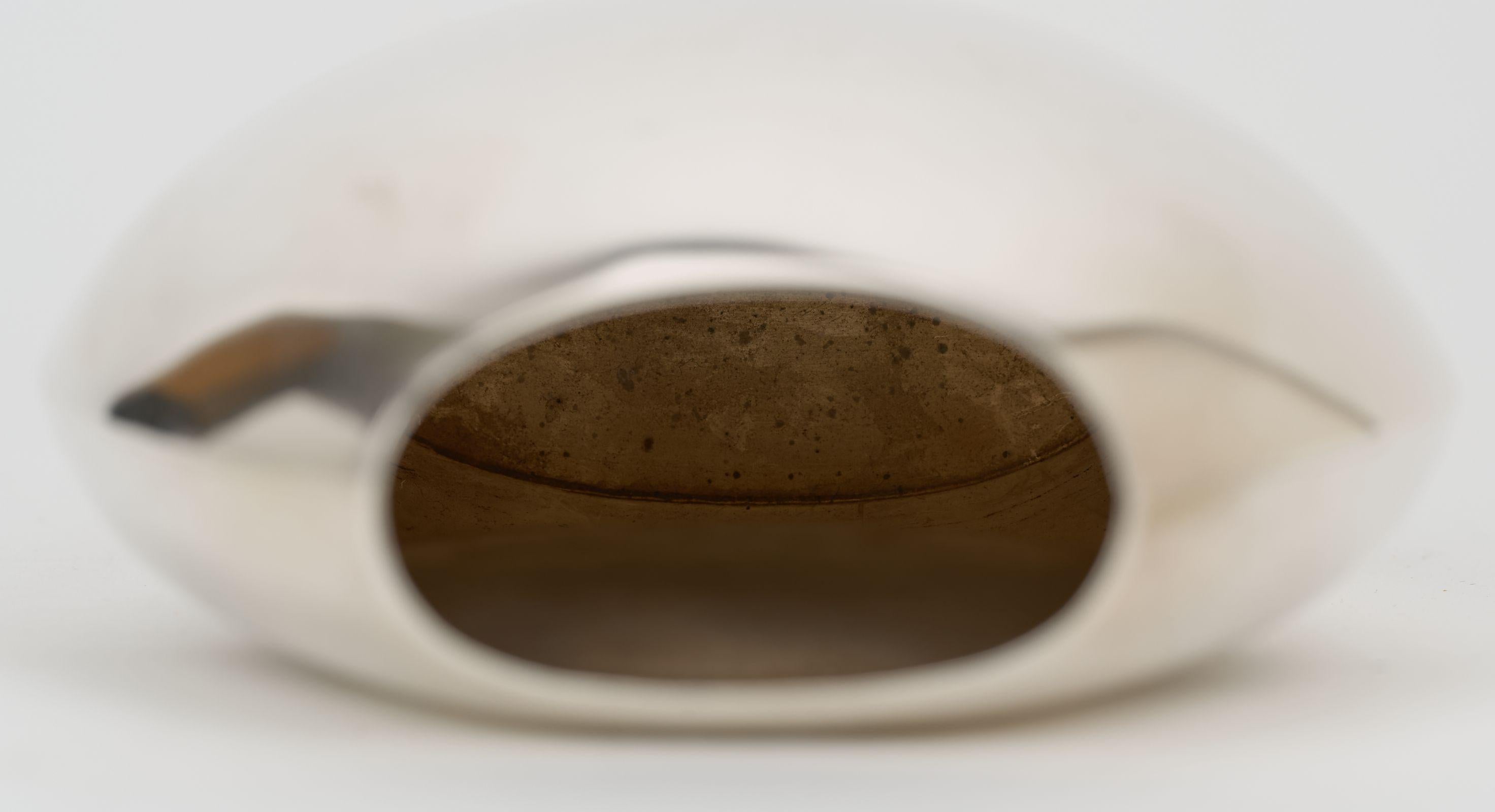 Hermès Small Silver Plate Metal Vase For Sale 2